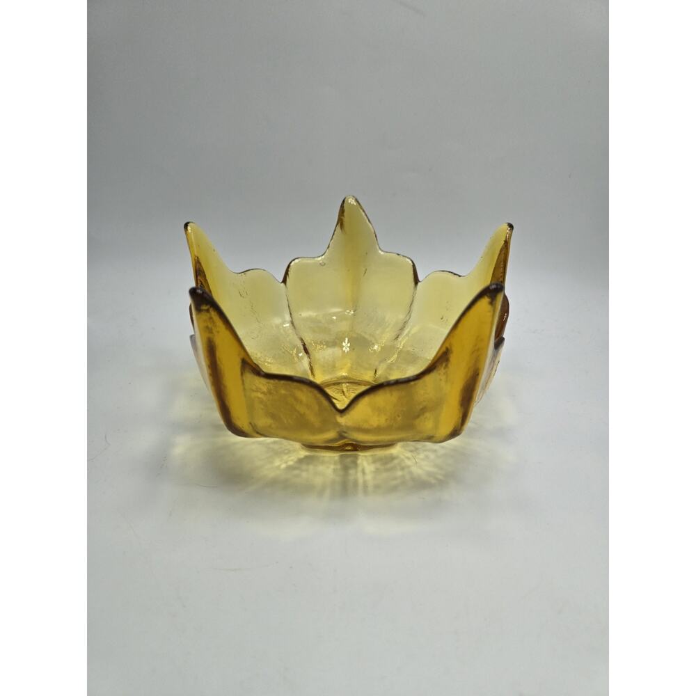 Vintage 1960's VIKING Amber Lotus Bowl